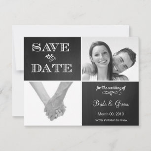 Chalkboard Save the Date Foto Ankündigung