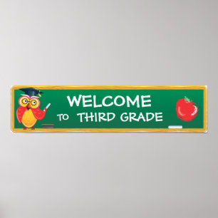 Chalkboard School Banner Poster