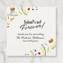 Chalkboard School Farewell Retired Teacher Party 