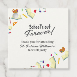 Chalkboard School Farewell Retired Teacher Party  Geschenkanhänger