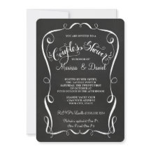 Chalkboard Scroll Couples Duschkalligrafie