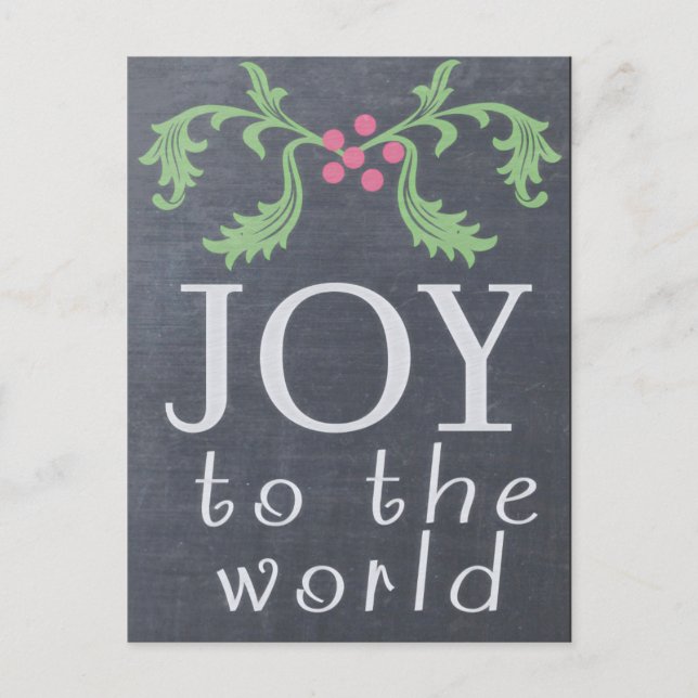 CHALKBOARD SEHEN Weihnachtskarte Feiertagspostkarte (Vorderseite)