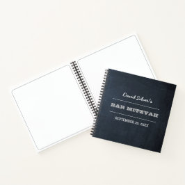 Chalkboard Silver Bar Mitzvah Gästebuch Notizbuch