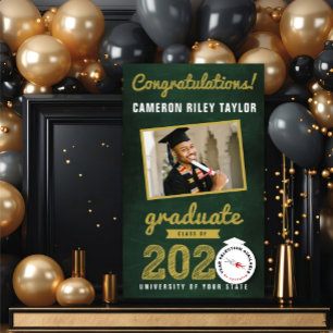 Chalkboard Sketch 2024 Foto Graduation Party Banner