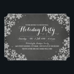 Chalkboard Snowflake Holiday Party Einladung<br><div class="desc">Modernere Weihnachts-Party Einladungen im Kleinen Bayleigh Store!</div>