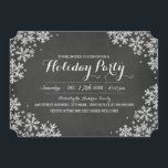 Chalkboard Snowflake Holiday Party Einladung<br><div class="desc">Modernere Weihnachts-Party Einladungen im Kleinen Bayleigh Store!</div>