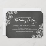 Chalkboard Snowflake Holiday Party Einladung<br><div class="desc">Modernere Weihnachts-Party Einladungen im Kleinen Bayleigh Store!</div>