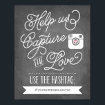 Chalkboard Social Media Hashtag | Hochzeitsdekor Poster<br><div class="desc">Hashtag-Druck auf der Tafel ist ideal für viele Gelegenheiten wie Hochzeiten,  Verlobungsfeiern,  Brautparty,  Babyduschen. Nutzen Sie Ihren eigenen Hashtag in diesem personalisierten Poster. Sie können die Größe ändern und es ist großartig zu rahmen.</div>