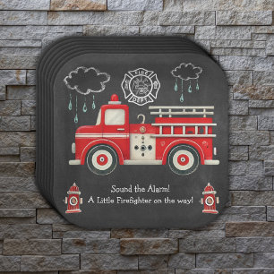 Chalkboard Sound the Alarm! Taschentuch Pappteller