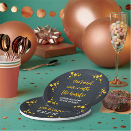 Chalkboard Stars Abschluss Personalisiert Pappteller