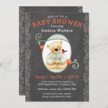 Chalkboard Story Book Teddy Bear Baby Dusche