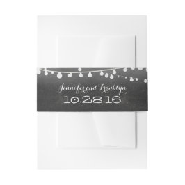 Chalkboard String Lights Hochzeit Einladungsbanderole