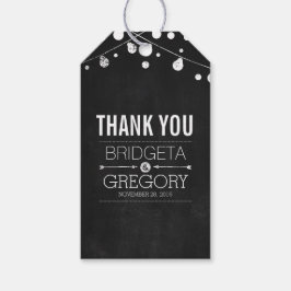 Chalkboard String Lights Hochzeit Geschenkanhänger