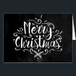 Chalkboard Style Christmas Card - Schwarz/Weiß<br><div class="desc">Weihnachtskarte im Chalkboard-Stil,  schwarz/weiß</div>