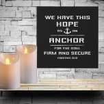 Chalkboard Style Hope as a Anchor Imitats Leinwand<br><div class="desc">Nehmen Sie die Schönheit dieser Leinwand-Wandkunst im Chalkboard-Stil mit dem inspirierend Bibelvers aus Hebräern 6:19 in Einklang, der sagt: "Wir haben diese Hoffnung als Anker für das Soul, fest und sicher." Dieser Vers dient als Erinnerung der unerschütterlichen Hoffnung und Kraft, die im Glauben gefunden werden, und bietet Trost und Ermutigung...</div>