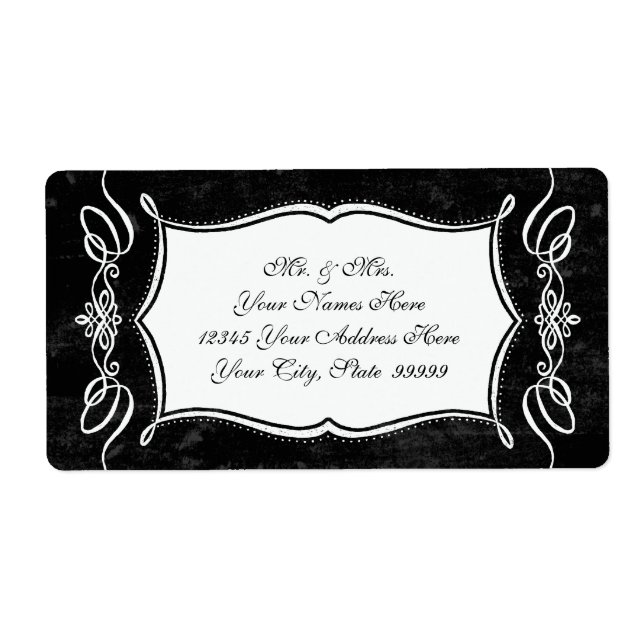 Chalkboard Style Rustic Swirt Matching Address Add (Vorne)