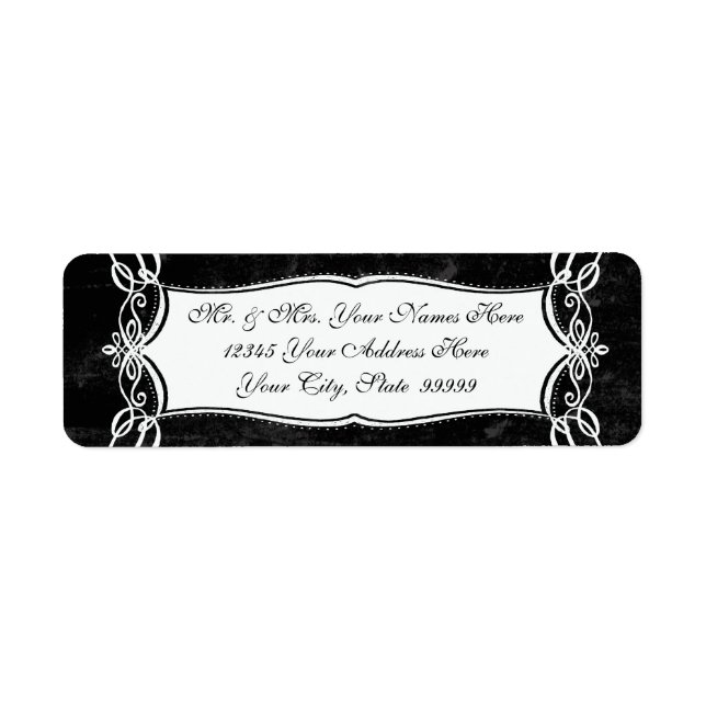 Chalkboard Style Rustic Swirt Matching Address Add (Vorne)