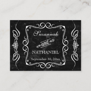 Chalkboard Style Rustikale Swirt Gift Registry Car Begleitkarte