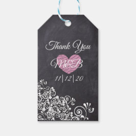 Chalkboard Style Wedding Vielen Dank Tag Geschenkanhänger