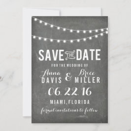 Chalkboard Summer String Light Save the Date