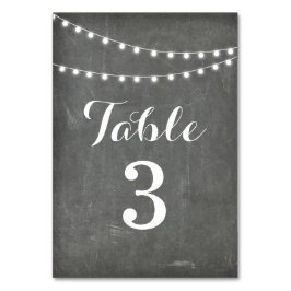 Chalkboard Summer String Light Tischnummer