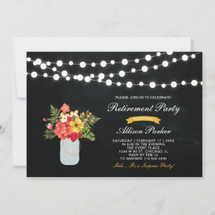 Chalkboard Surprise Retirement Party Einladung