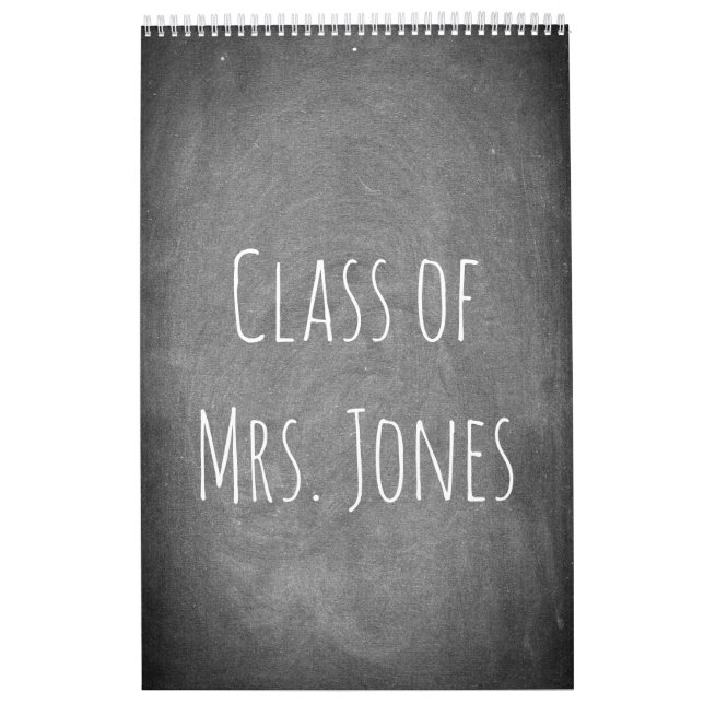 Chalkboard Teacher Calendar Schwarz-weiß Kalender (Titelbild)