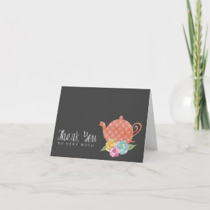 Chalkboard Teapot Vielen Dank Note Card Dankeskarte