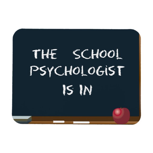 Chalkboard "The School Psychologist is in" Magnet (Horizontal)