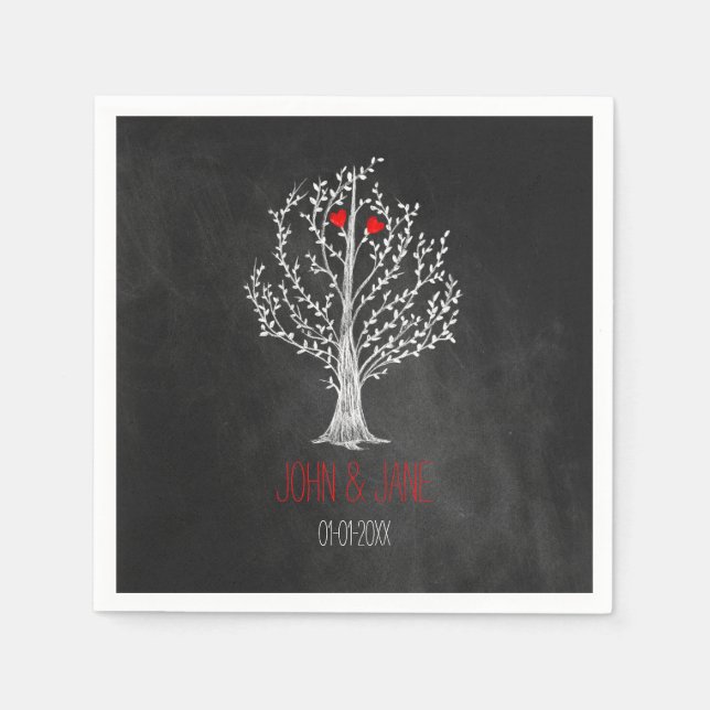 Chalkboard-Thema Serviette (Vorderseite)