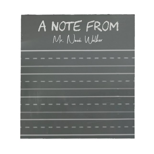 Chalkboard Themed Post-it-Notes Notizblock (Vorderseite)