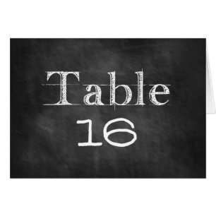 Chalkboard-Tischnummer