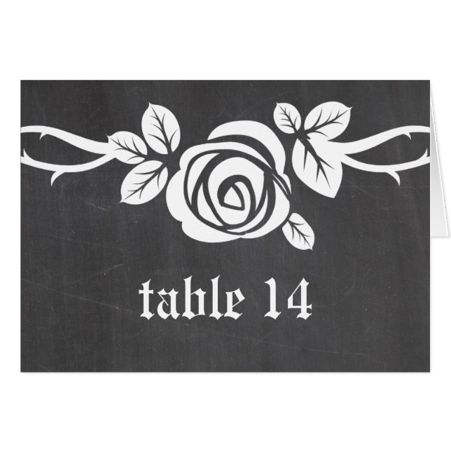 Chalkboard-Tischnummer-Karte der Elfenbeinküste Ro (Vorderseite (Horizontal))