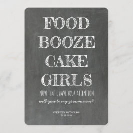 Chalkboard TRAUZEUGE / TRAUZEUGE Vorschlag Funny Einladung