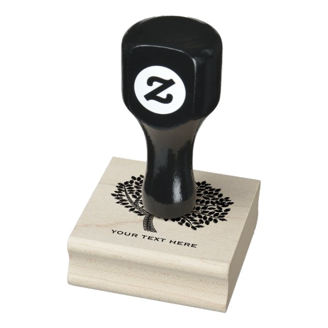 Chalkboard-Tree-Silhouette Gummistempel (Stempel)