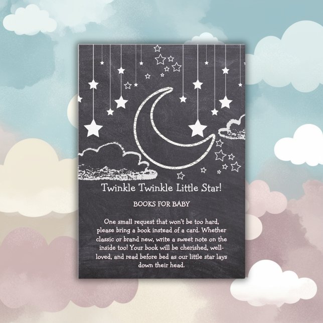 Chalkboard Twinkle Twinkle Little Star Baby Dusche Begleitkarte (Von Creator hochgeladen)
