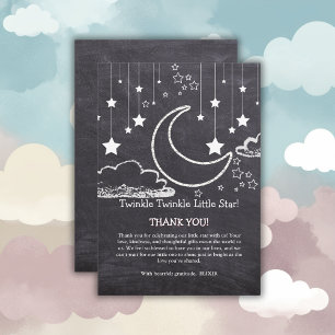Chalkboard Twinkle Twinkle Little Star Baby Dusche Dankeskarte