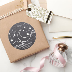 Chalkboard Twinkle Twinkle Little Star Baby Dusche Runder Aufkleber