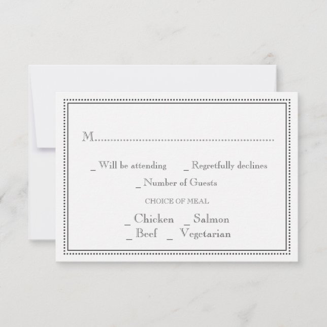 Chalkboard UAWG Wedding Card RSVP Karte (Vorderseite)