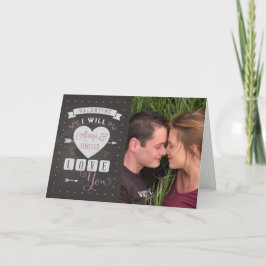 Chalkboard-Valentine Ich werde dich immer Liebe! F Feiertagskarte