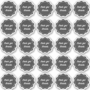 Chalkboard vielen Dank mit Namensschildern Aufkleber