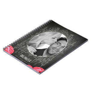 Chalkboard Vintag Floral - Hochzeitsnotebook Notizblock