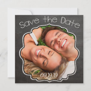 Chalkboard Vintag Modern Save the Date Einladung
