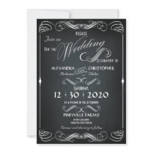 Chalkboard Vintage Bold Typografy Wedding
