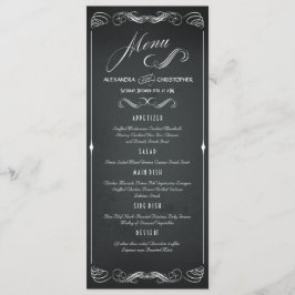 Chalkboard Vintage Bold Typografy Wedding Menu Menükarte
