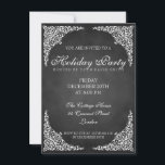 Chalkboard Vintage Wirbel Feiertag Party Einladung<br><div class="desc">Elegantes Chalkboard Vintage Wirbel,  Weihnachts-Party | Feiertag | Party Einladung des Abendessens. Beeindrucken Sie Ihre Freunde mit diesem raffinierten und eleganten Einladungs-Design. Vollständig anpassbar!</div>