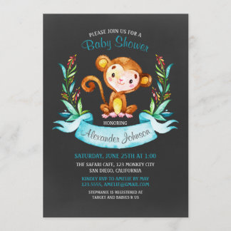 Chalkboard Wasserfarbencreme Kinderdusche Einladung