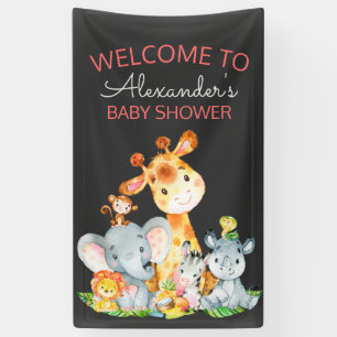 Chalkboard Watercol Niedlich Safari Jungle Baby Du Banner