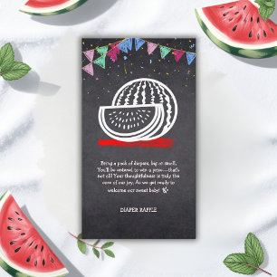 Chalkboard Watermelon Zeichnend Kinderdusche Begleitkarte