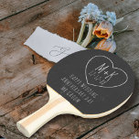Chalkboard Wedding Anniversary Pong Paddle<br><div class="desc">Halte dich fest für etwas, um deinen Mister (oder mrs) für ein Hochzeitsgeschenk zu bekommen? Magst er Tischtennis und du magst Tafel? Boom! Fügen Sie eine kurze Nachricht hinzu und wickeln Sie sie mit Liebe ein. Wahrscheinlich ist das kein echter Kalkboard - es ist ein gedruckter visueller Effekt. Aber das...</div>